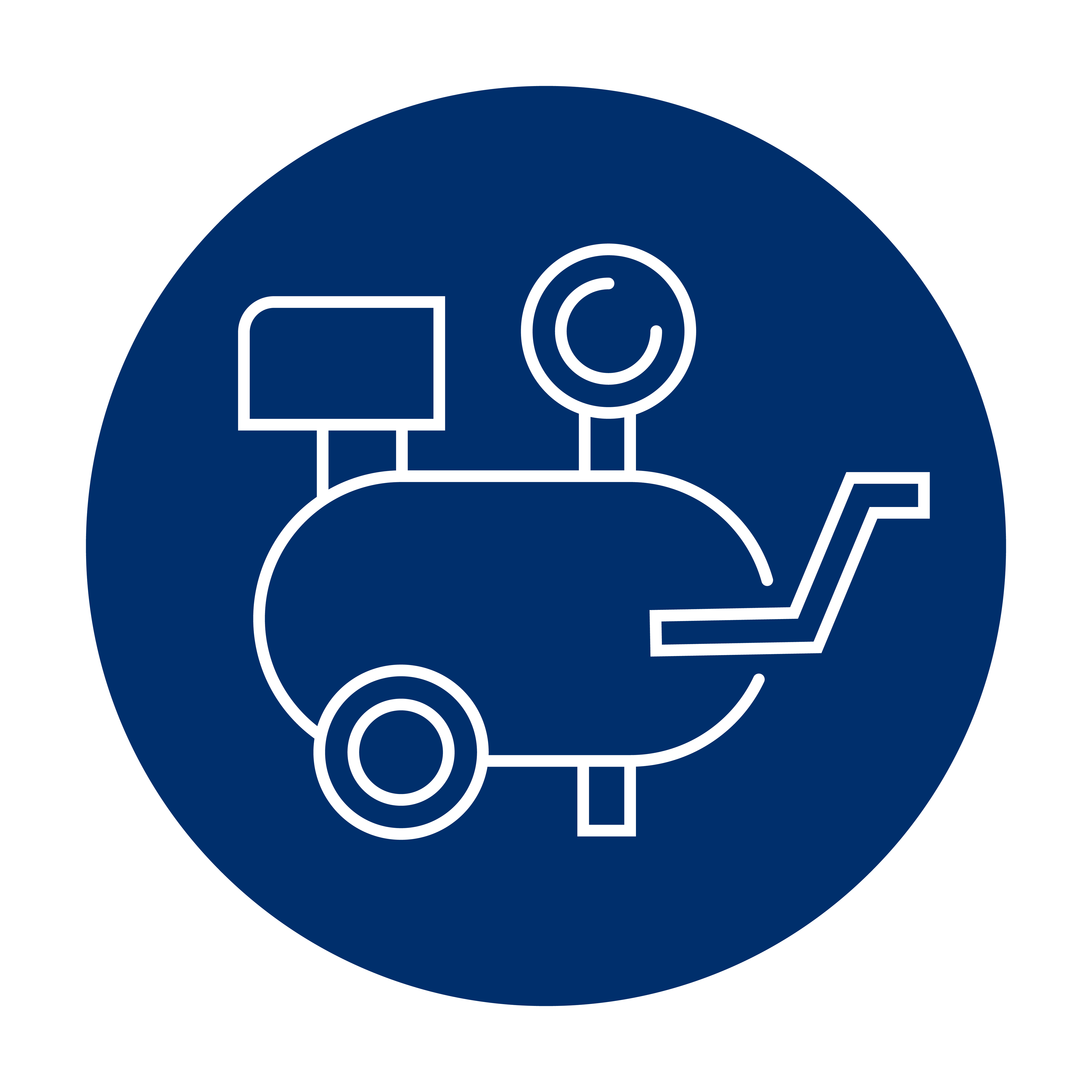 Druckluftkompressor-Symbol in Indigo