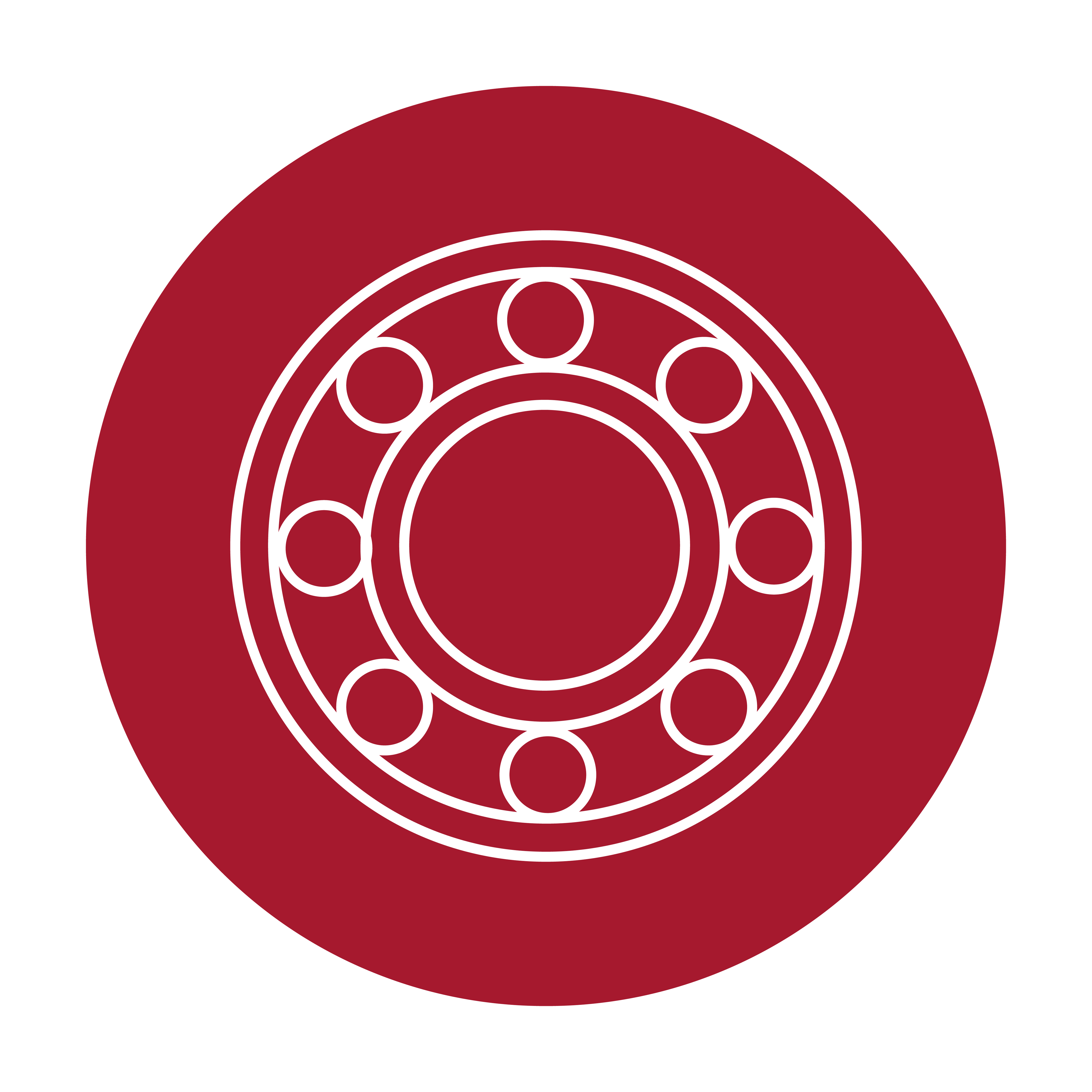 Lager-Symbol in Dunkelrot