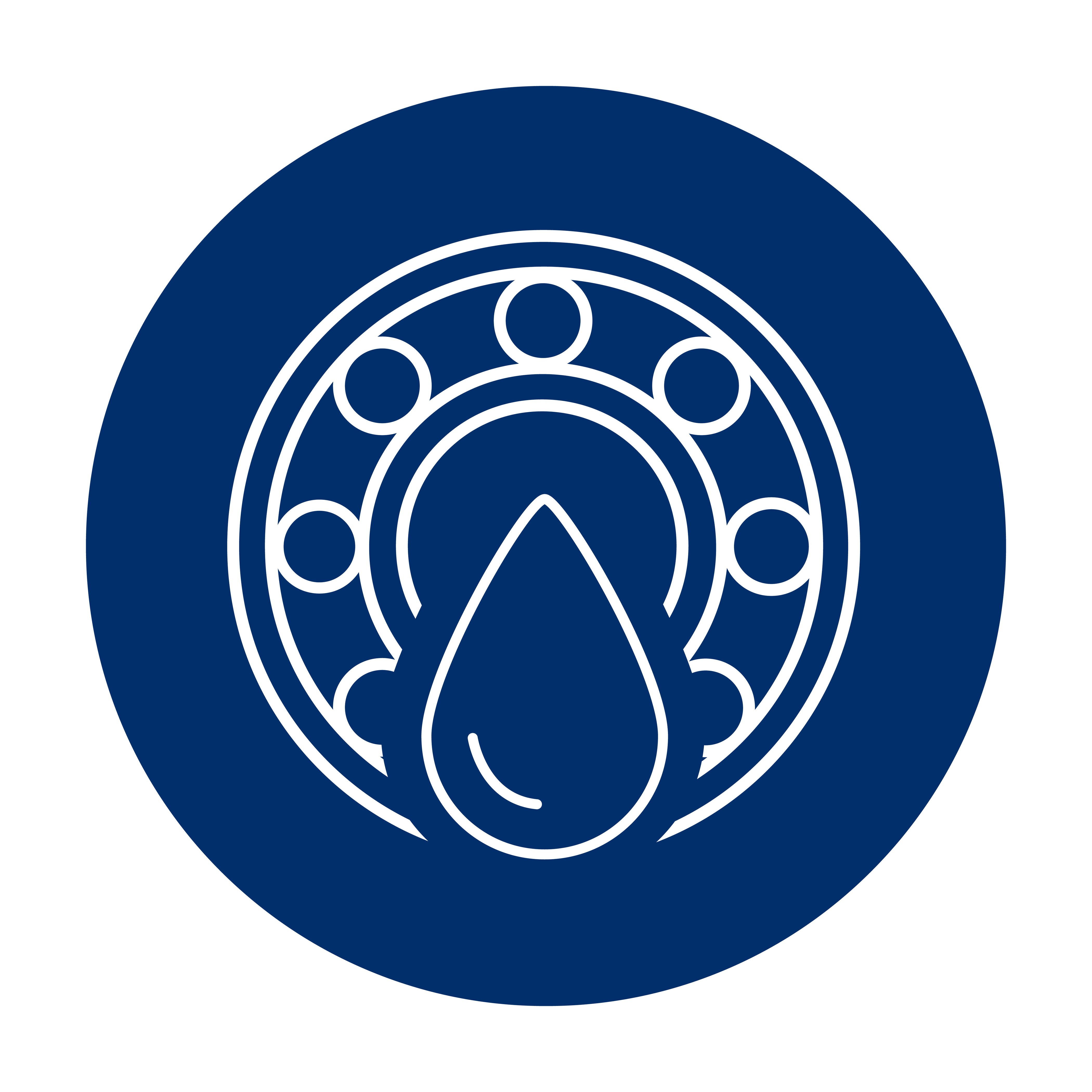 Schmierfette-Symbol in Indigo