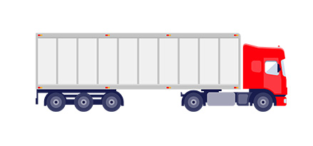 Zeichnung von rotem LKW